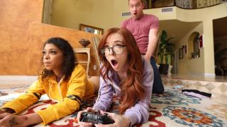 Jeni Angel, Madi Collins - Gamer Girl Threesome Action